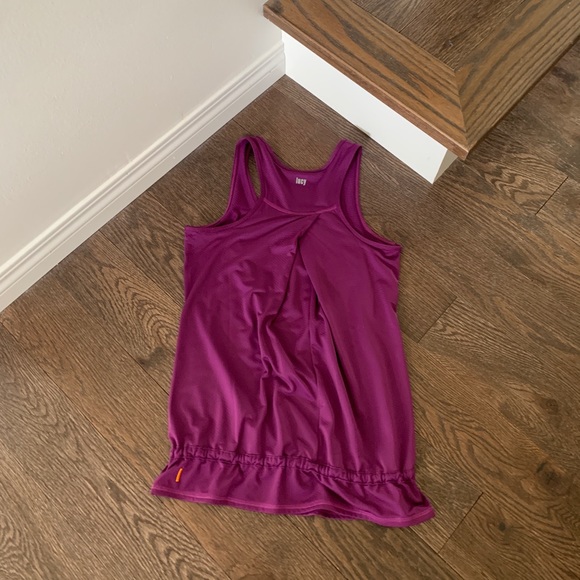 Lucy pink / purple tank top with drawstring at bottom size small - Picture 3 of 6